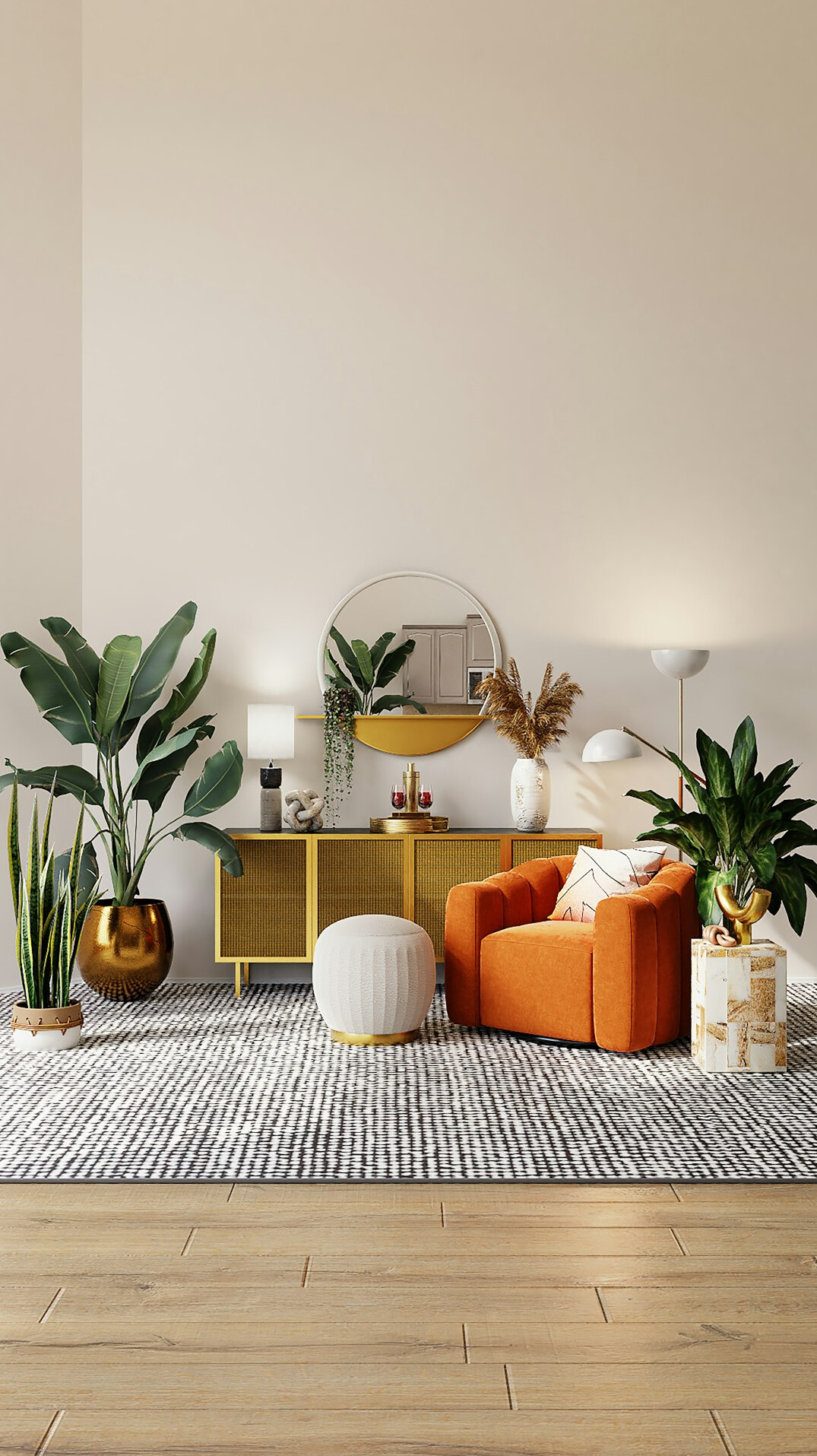tidy living room