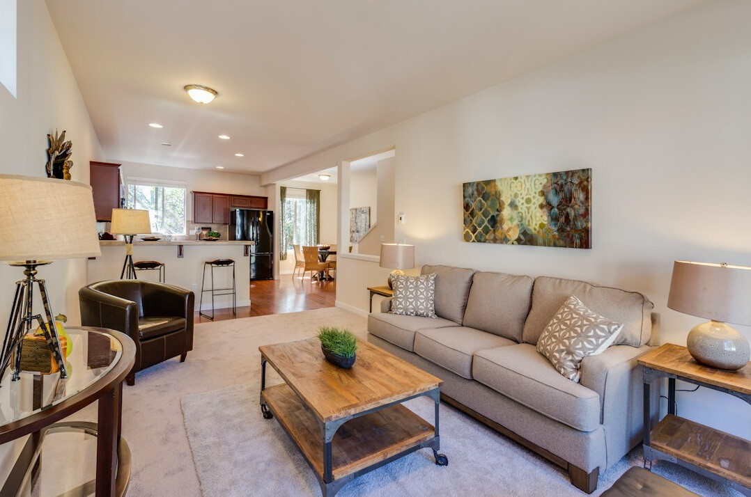 tidy living room