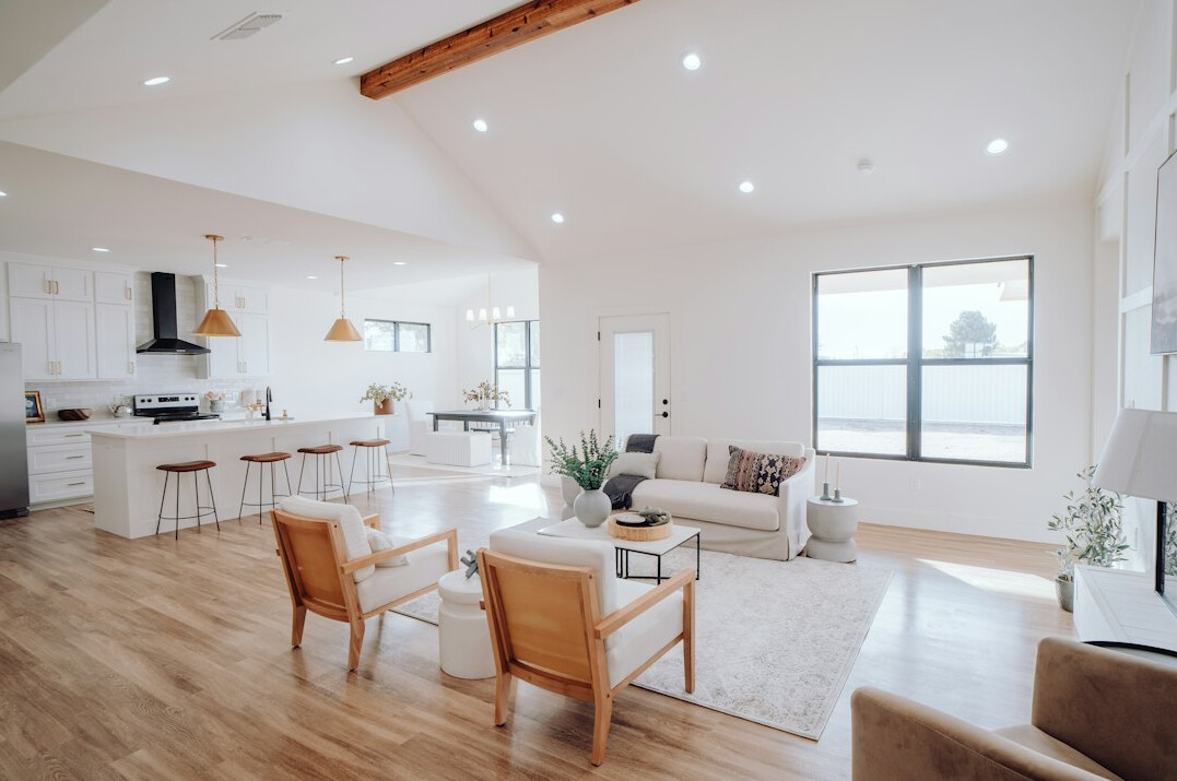 clean cozy home living room